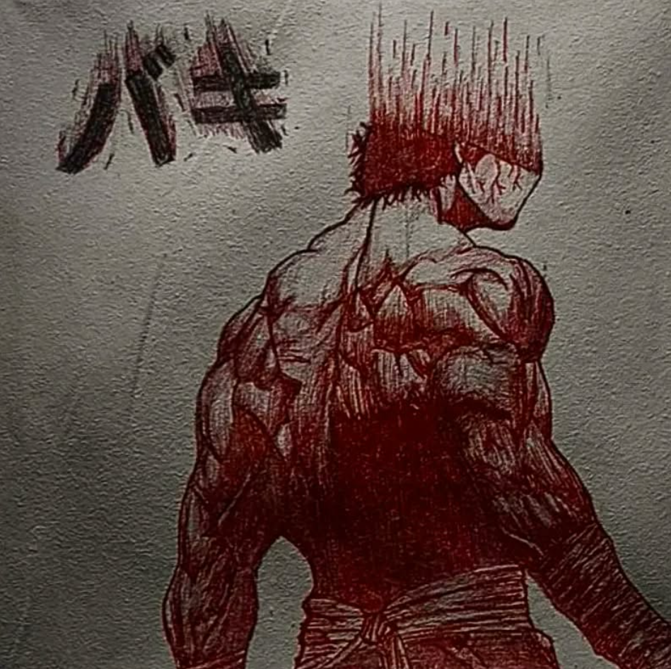 Raging Silence – Crimson Warrior Ink Sketch