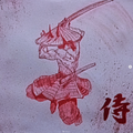 Crimson Shadow: Demon Samurai Canvas