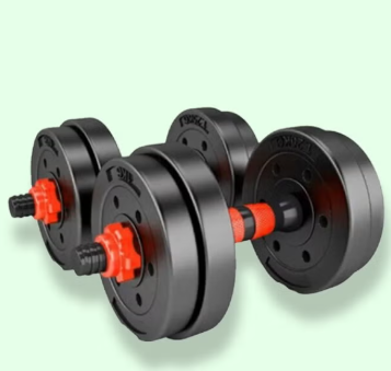 Adjustable Weightlifting Dumbbells Set with Non-Slip Rod and Barbells for Home Gym Exercise 10kg