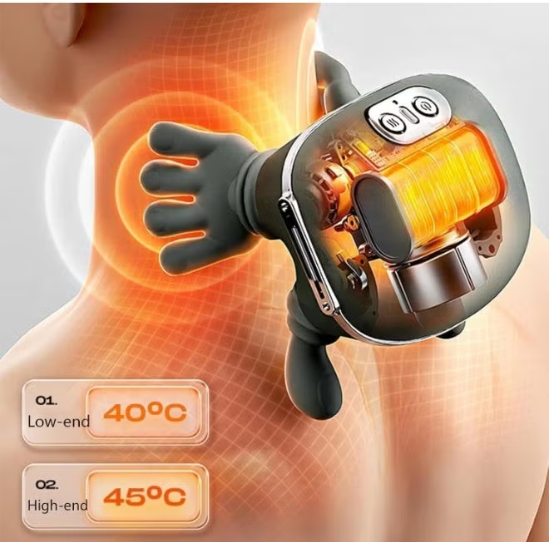 Smart Neck and Shoulder Massager – Wireless Deep Tissue 4D Kneading Massage Device with Heat & 3-Speed Adjustment | Portable Muscle Relaxation Massager for Pain Relief, Home, Office & Travel Use