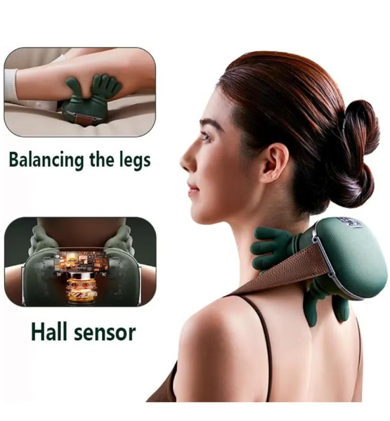 Smart Neck and Shoulder Massager – Wireless Deep Tissue 4D Kneading Massage Device with Heat & 3-Speed Adjustment | Portable Muscle Relaxation Massager for Pain Relief, Home, Office & Travel Use