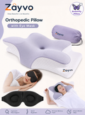 Memory Foam Butterfly-Shaped Cervical Pillow for Shoulder and Neck Pain Relief, Ergonomic Orthopedic Support for Side, Back, and Stomach Sleeping, Washable Cover & Sleeping Eye Mask Included